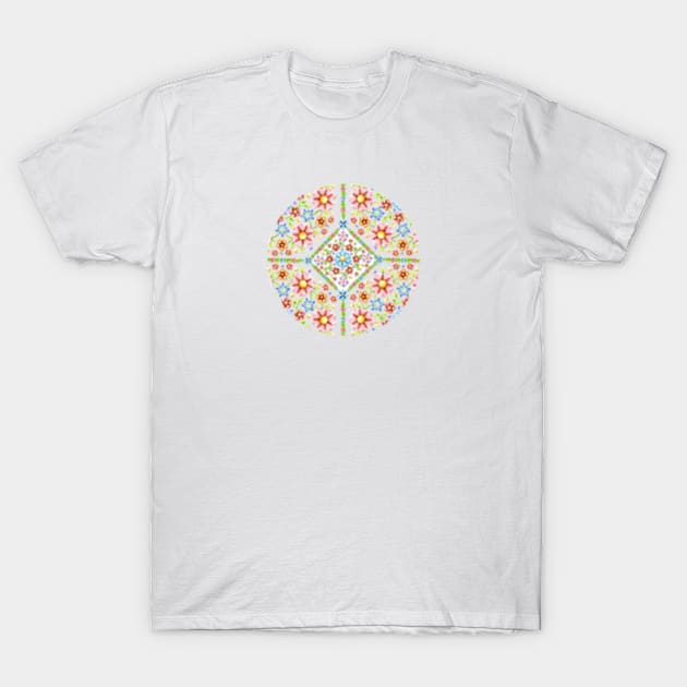 Millefiori Floral Pattern T-Shirt by PatriciaSheaArt